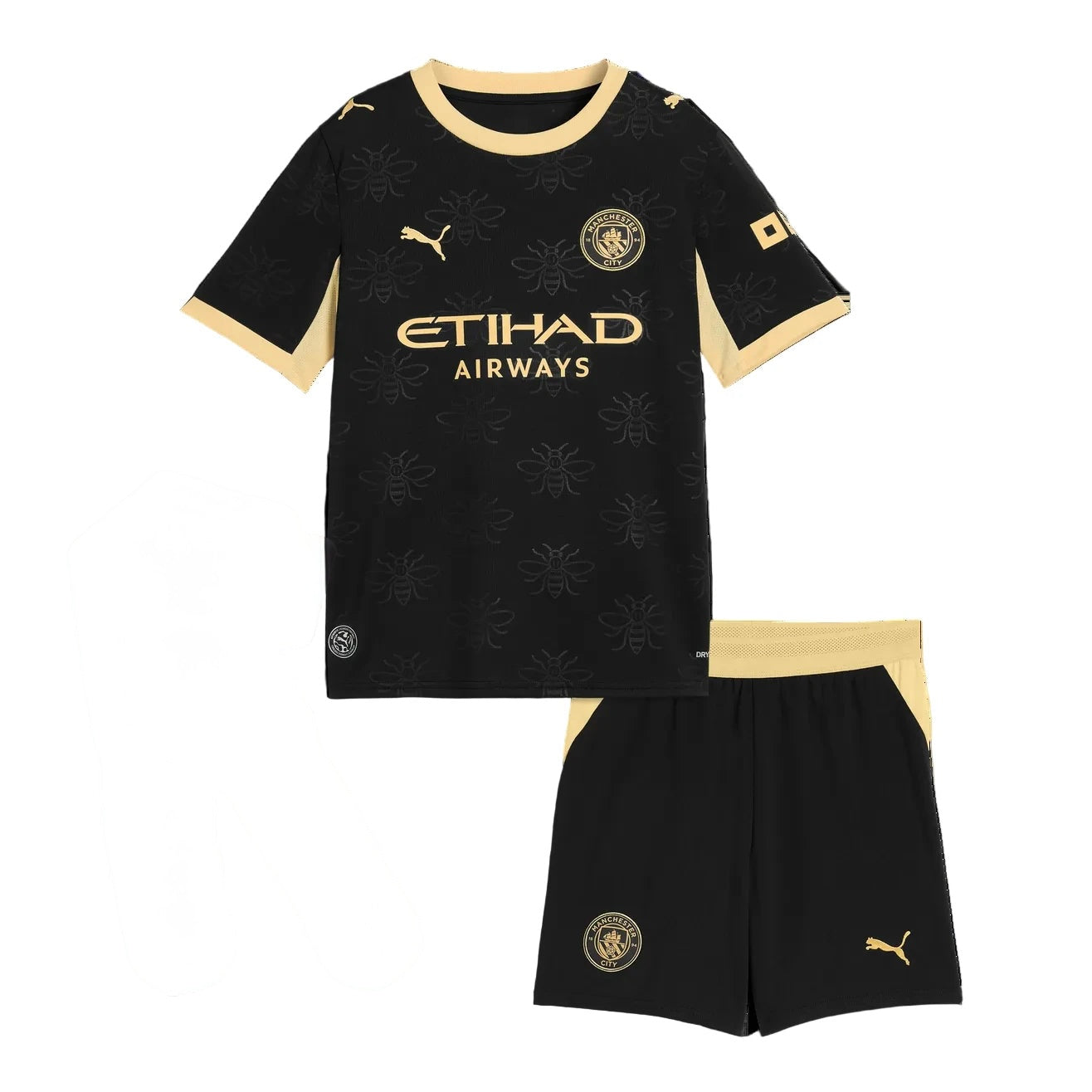 Conjunto Infantil Manchester City alternativo 2026/27 preto