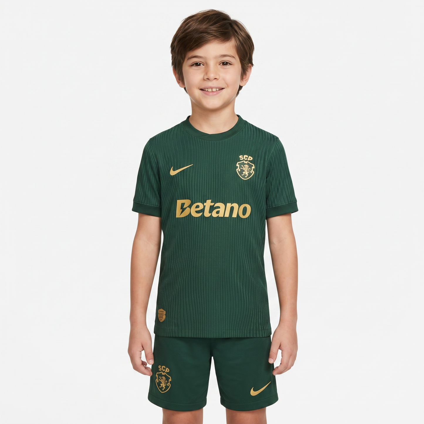 Conjunto infantil S C P comemorativa 120 anos verde 2026/27 - [pré venda: 11 a 22 dias úteis]