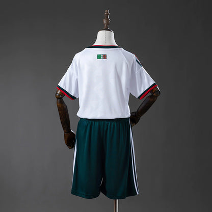 Conjunto infantil Seleção México alternativa branca COPA DO MUNDO 2026
