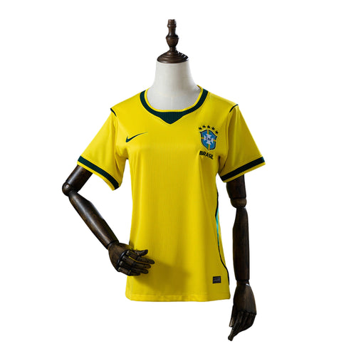 Camisola Feminina Brasil Principal Amarela Mundial 2026