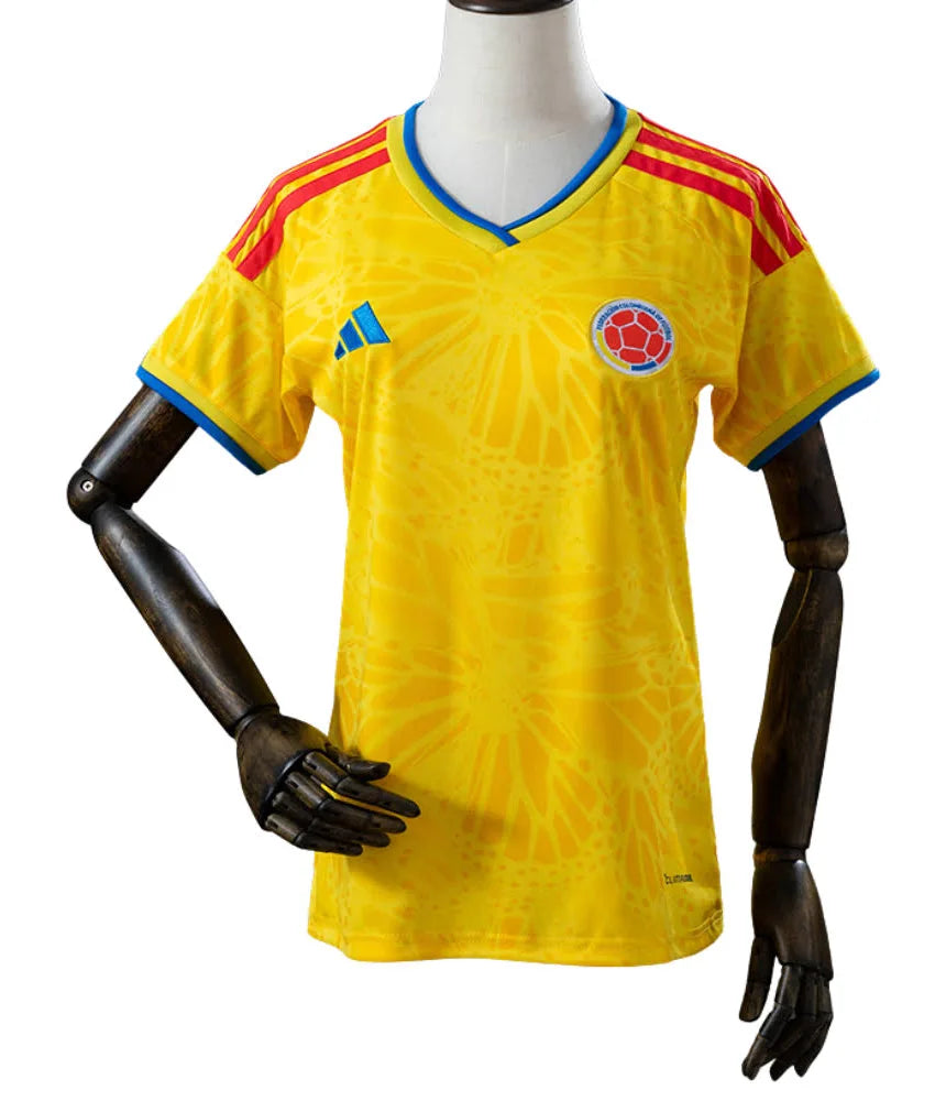 Camisola Colômbia FEMININA principal Copa do Mundo 2026 - amarela