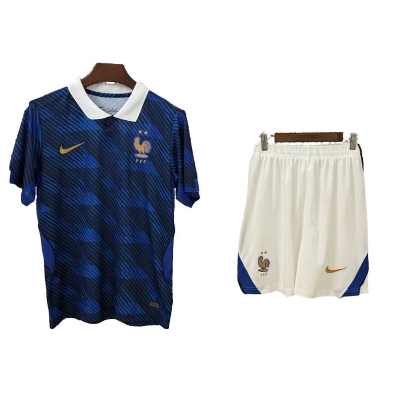 Conjunto infantil Seleção França principal azul COPA DO MUNDO 2026