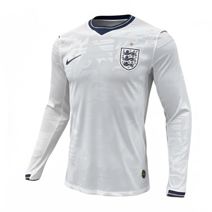 Camisola Seleção da Inglaterra MANGA LONGA principal branca - Copa do Mundo 2026