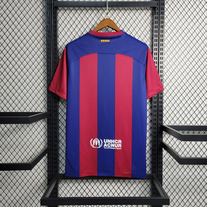 Camisola Barcelona azul/vermelha Home 2023/24