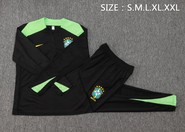 Fato de Treino Brasil 2024 - Preto e Verde