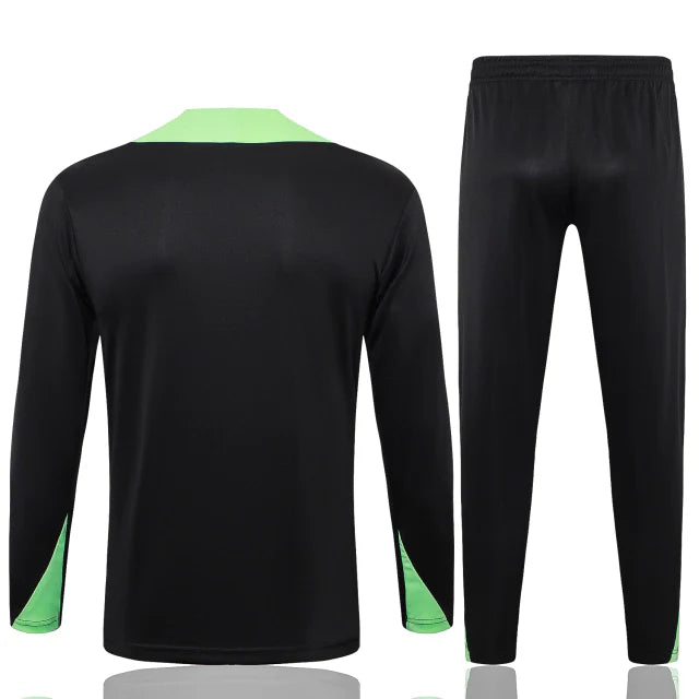 Fato de Treino Brasil 2024 - Preto e Verde